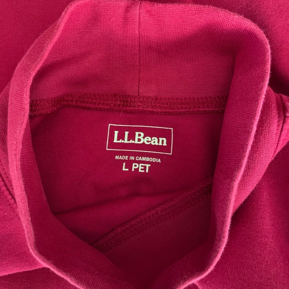 L.L. Bean L Petite Raspberry Mockneck Top - Picture 3 of 7